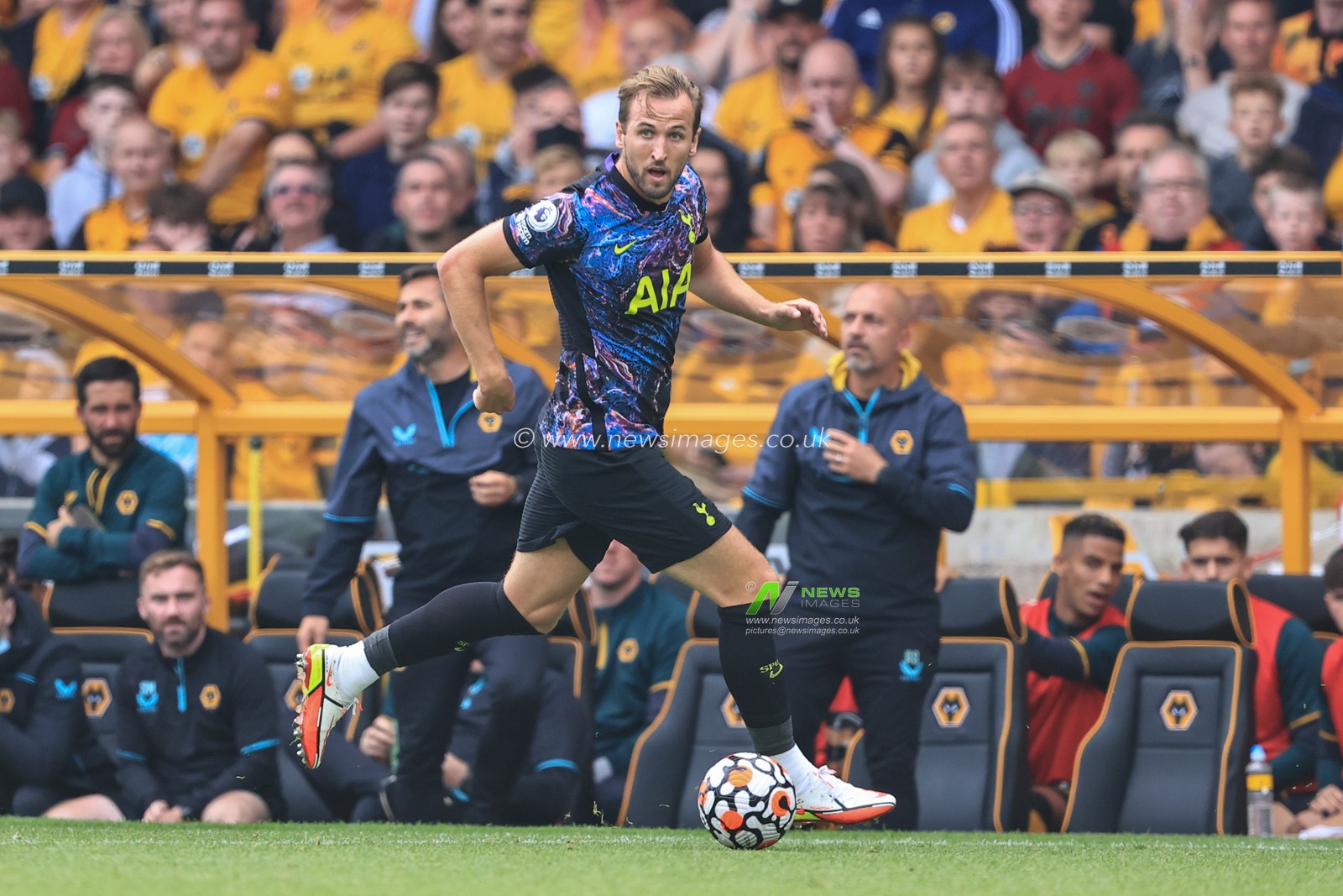 Harry Kane #10 of Tottenham Hotspur in action during the game