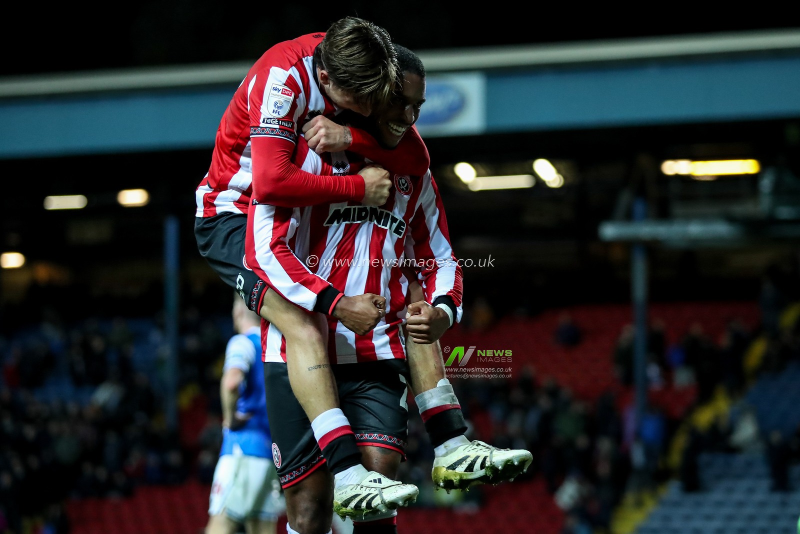 Tyrese Campbell of Sheffield United celebrates after making it 1-3 during the Sky Bet Championship match Blackburn Rovers vs Sheffield United at Ewood Park, Blackburn, United Kingdom, 21st October 2025

(Photo by Jorge Horsted/News Images)