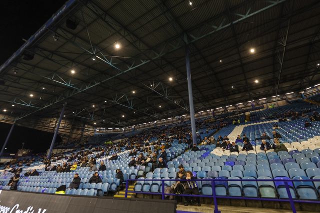 The home stands are empty as fans protest against Sheffield Wednesday owner Dejphon Chansiri during the Sky Bet Championship match Sheffield Wednesday vs Middlesbrough at Hillsborough, Sheffield, United Kingdom, 22nd October 2025

(Photo by Mark Cosgrove/News Images)