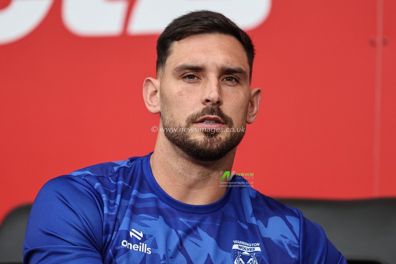 Ryan Matterson of Warrington Wolves during the Betfred Super League Round 20 Leigh Leopards vs Warrington Wolves at Leigh Sports Village, Leigh, United Kingdom, 1st August 2025

(Photo by Mark Cosgrove/News Images)