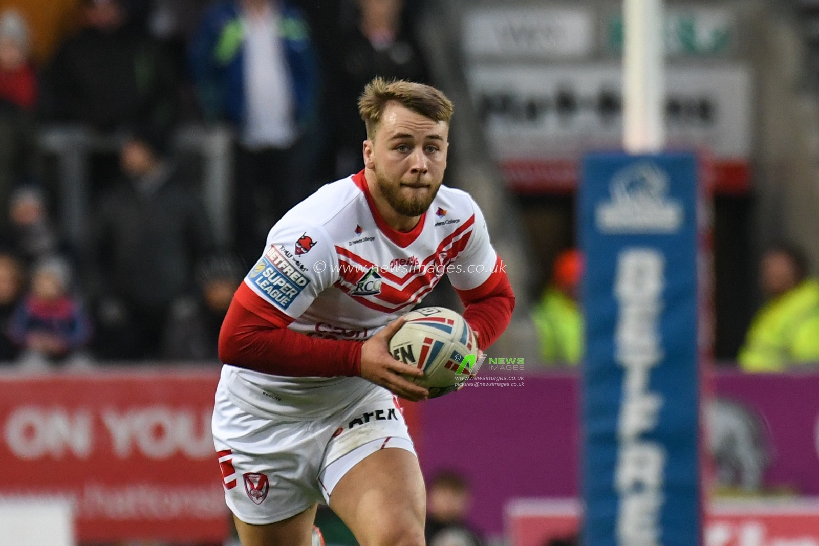 19th January 2019 , Totally Wicked Stadium, St Helens, England;  Betfred Super League Warm Up and Jonny Lomax Testimonial ,  St Helens v Hull FC ; Danny Richardson of St Helens during the game at Totally Wicked Stadium.


Credit: Richard Long/News Images