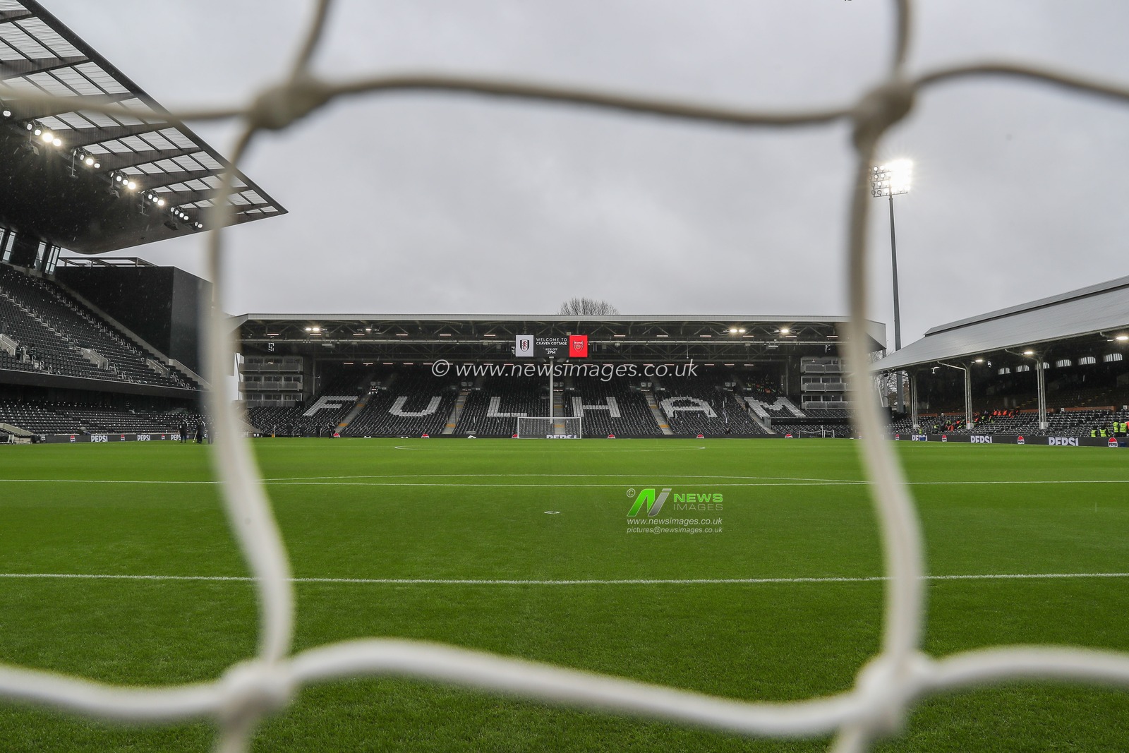 A general view of Craven Cottage, Home of Fulham ahead of the Premier League match Fulham vs Arsenal at Craven Cottage, London, United Kingdom, 8th December 2024

(Photo by Gareth Evans/News Images)