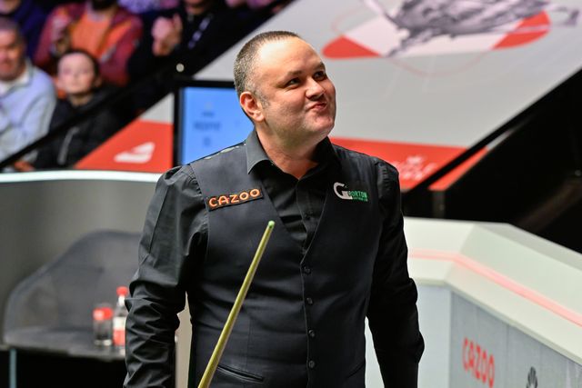 Stephen Maguire celebrates his vicotry, during the Cazoo World Championships 2024 at Crucible Theatre, Sheffield, United Kingdom, 28th April 2024

(Photo by Cody Froggatt/News Images)