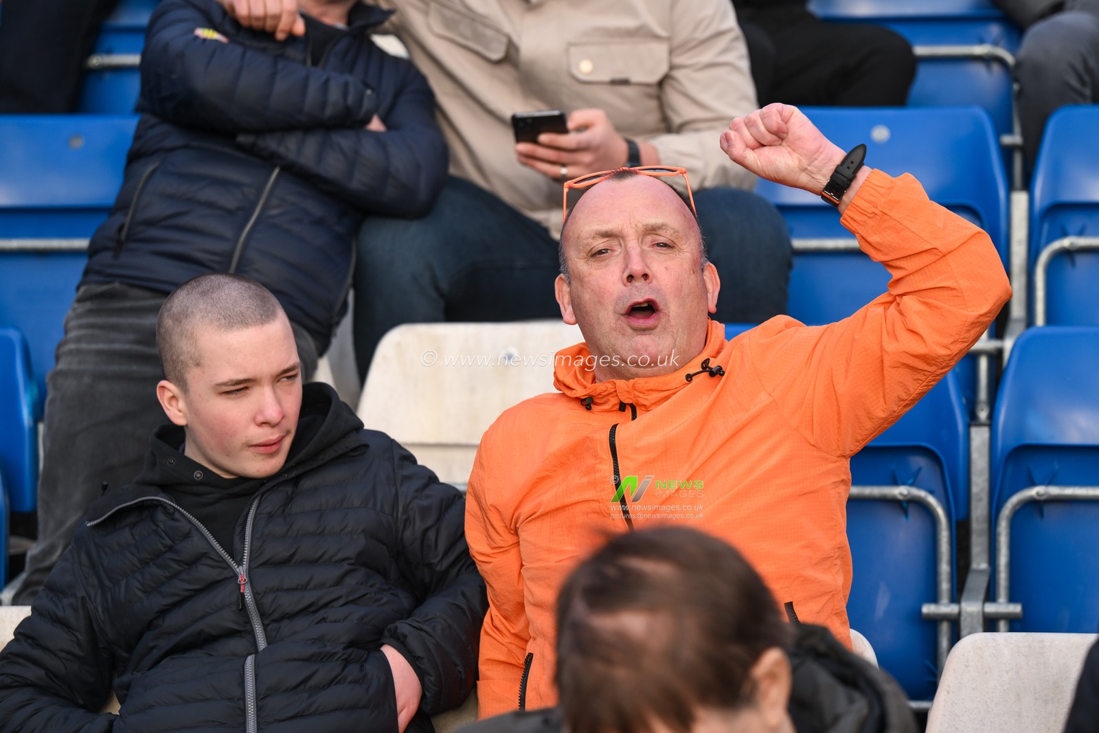 Blackpool fans during the Sky Bet League 1 match Stockport County vs Blackpool at Edgeley Park Stadium, Stockport, United Kingdom, 1st March 2025

(Photo by Craig Thomas/News Images)
