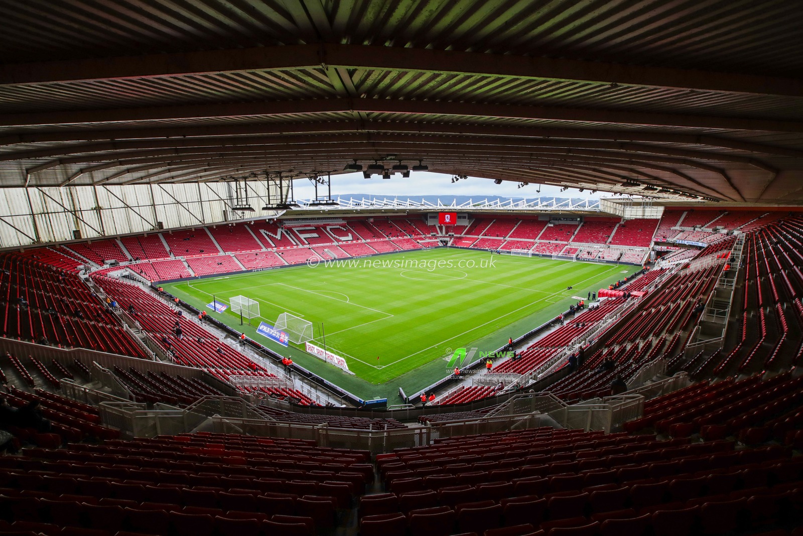 A general view inside The Riverside Stadium ahead of the Sky Bet Championship match Middlesbrough vs Millwall at Riverside Stadium, Middlesbrough, United Kingdom, 5th August 2023

(Photo by James Heaton/News Images)