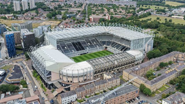 An aerial view of St James’ Park during the Pre-season friendly match Newcastle United vs Espanyol at St. James's Park, Newcastle, United Kingdom, 8th August 2025

(Photo by Mark Cosgrove/News Images)