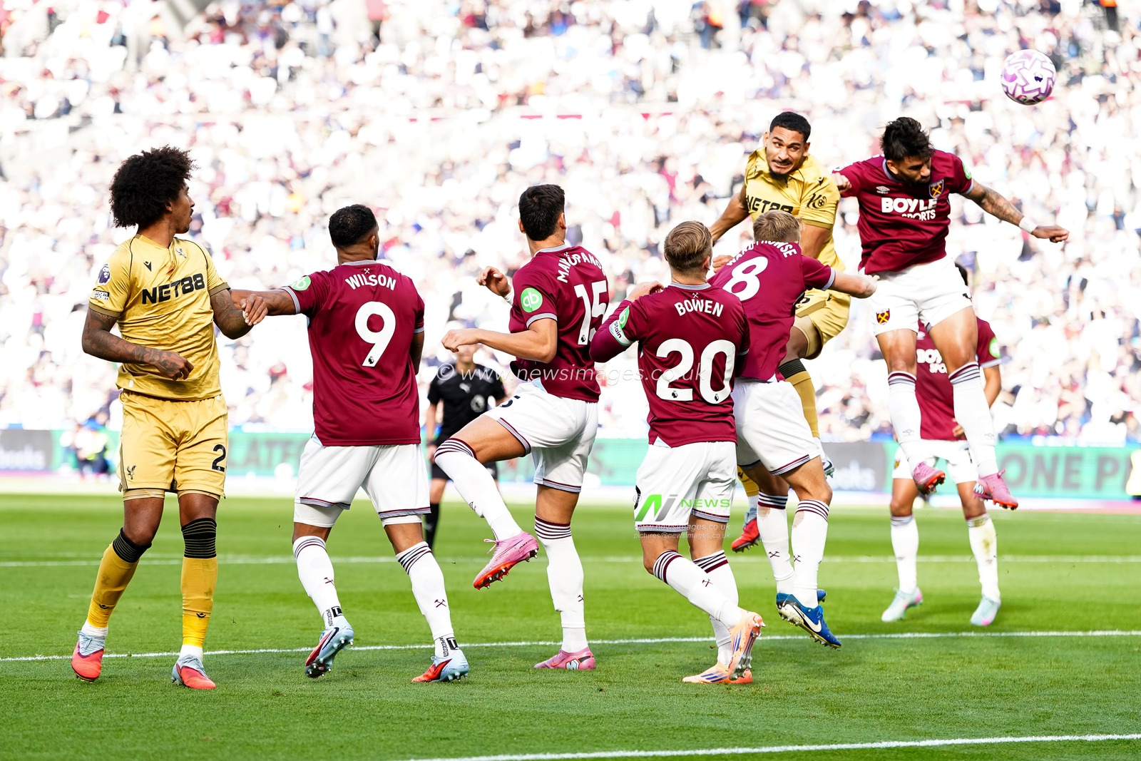 Crystal Palace go close to scoring from corner during the Premier League match West Ham United vs Crystal Palace at London Stadium, London, United Kingdom, 20th September 2025

(Photo by Harvey Murphy/News Images)