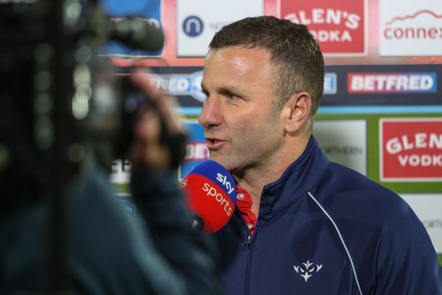 Willie Peters Head Coach of Hull KR speaks to Sky Sports after the game during the Betfred Super League Round 9 match Hull KR vs Wigan Warriors at Sewell Group Craven Park, Kingston upon Hull, United Kingdom, 26th April 2024

(Photo by Alfie Cosgrove/News Images)