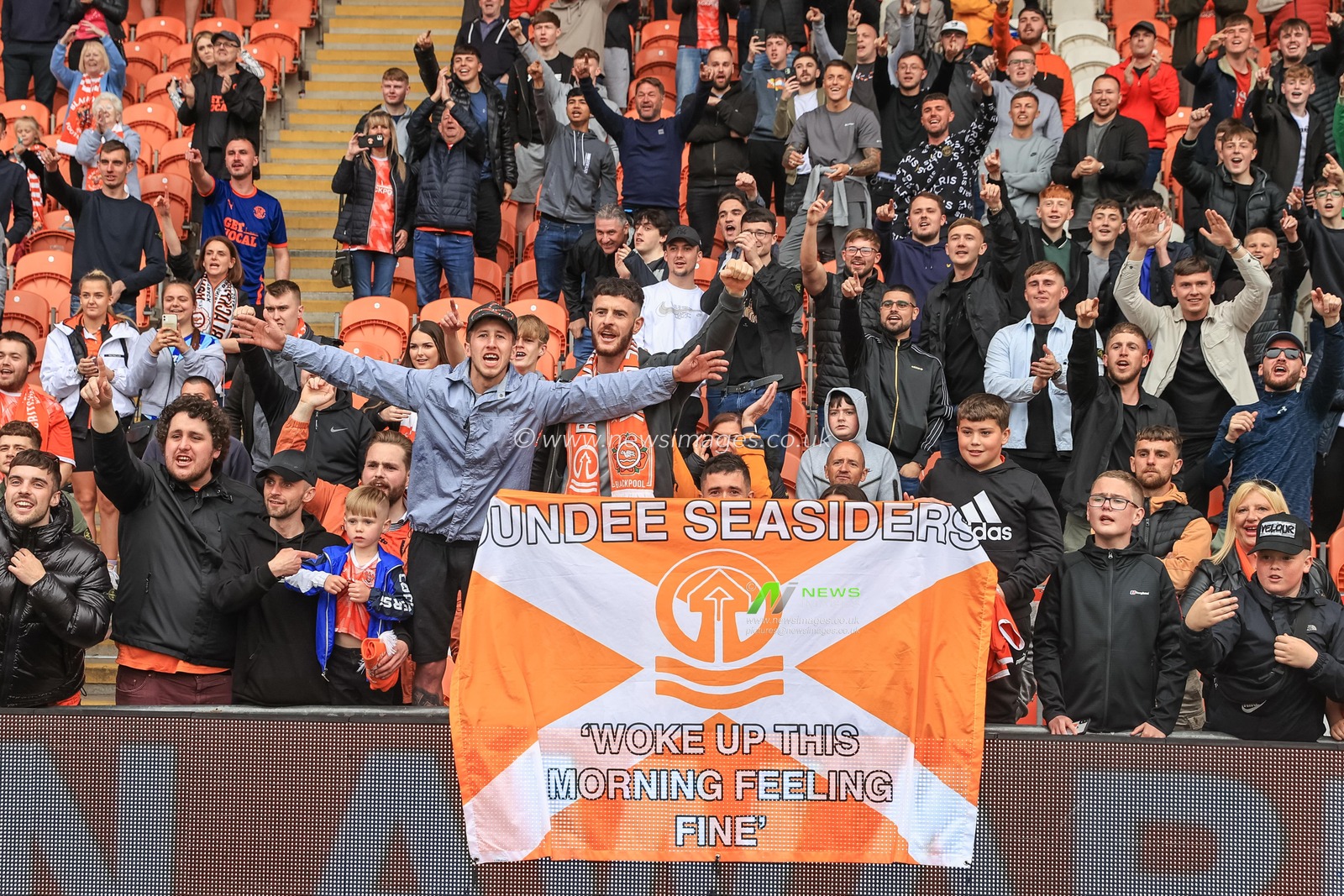 Blackpool fans after the last home game of the season