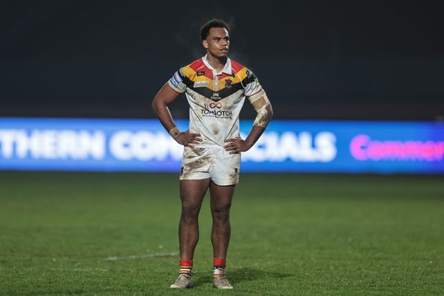 Leon Ruan of Bradford Bulls during the Betfred Super League Round 5 match Bradford Bulls vs Huddersfield Giants at Odsal Stadium, Bradford, United Kingdom on 20 March 2026

(Photo by Mark Cosgrove/News Images)