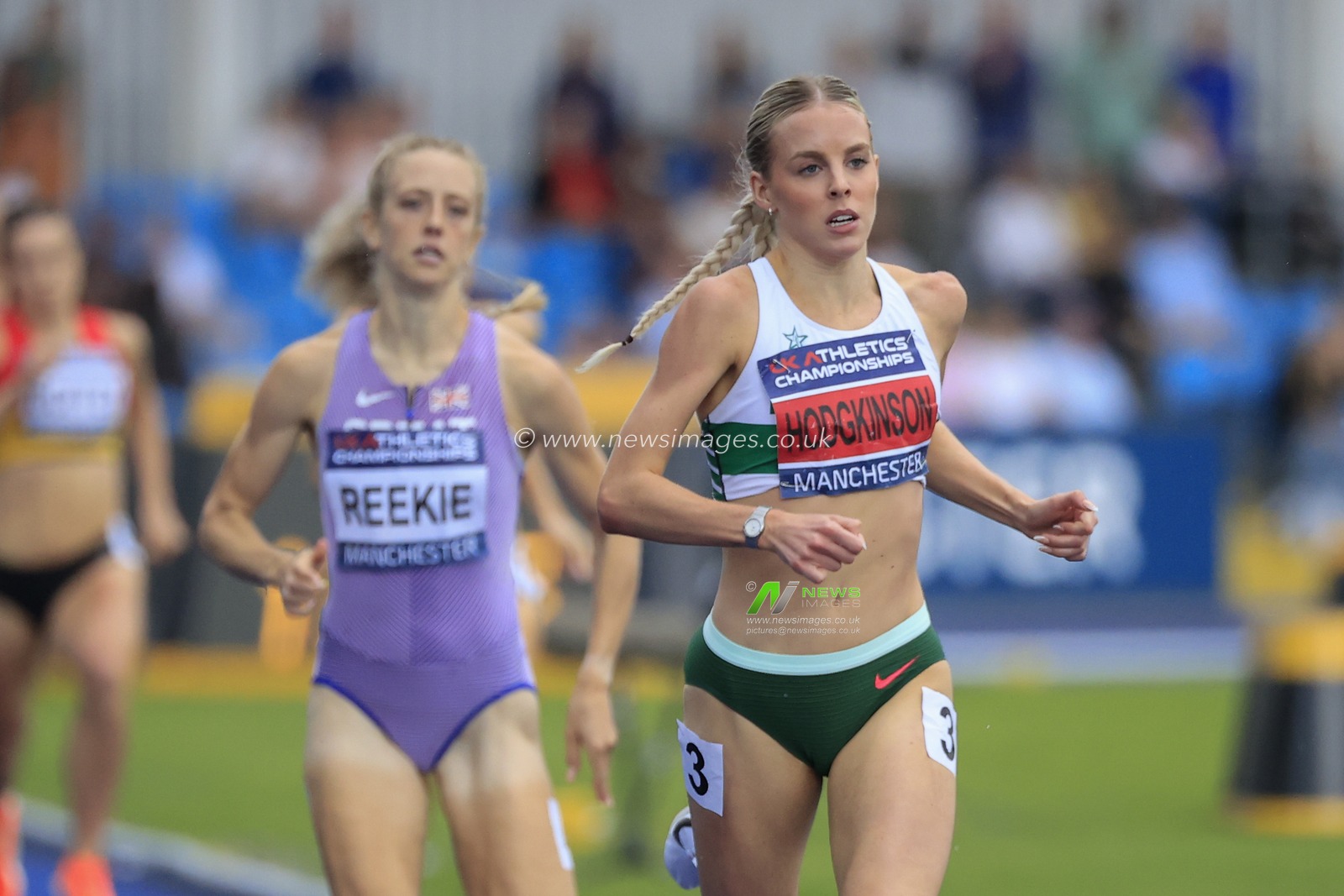 Keely Hodgkinson wins the womenâ€™s 800m during the UK Athletics Championships at Manchester Regional Arena, Manchester, United Kingdom, 9th July 2023

(Photo by Conor Molloy/News Images)