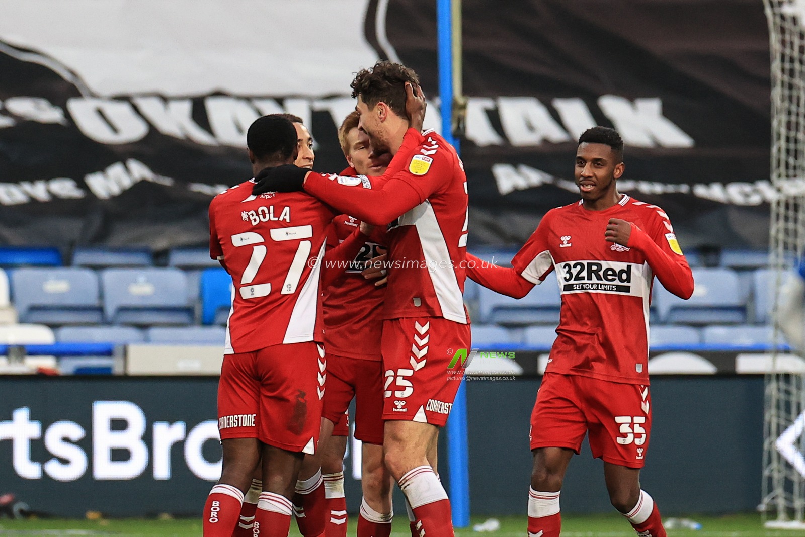 Duncan Watmore #18 of Middlesbrough celebrates his goal to make it 0-2