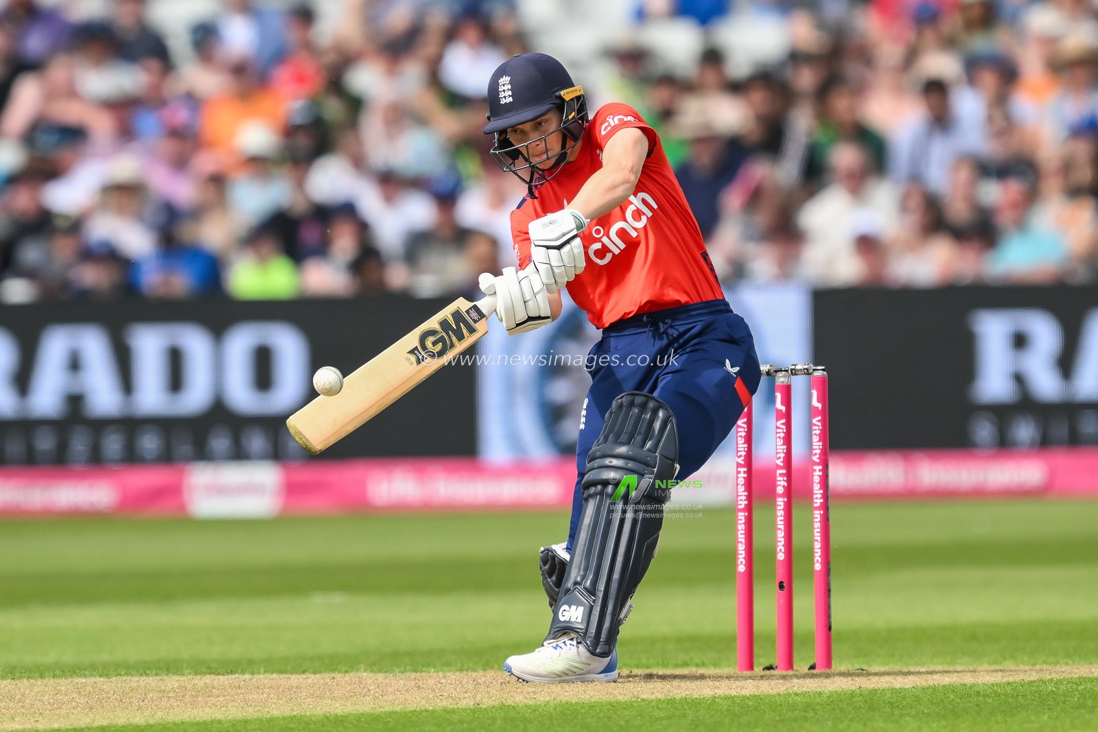 Heather Knight of England hits a four (4) during the First T20 International match England women vs Pakistan women at Edgbaston, Birmingham, United Kingdom, 11th May 2024

(Photo by Craig Thomas/News Images)