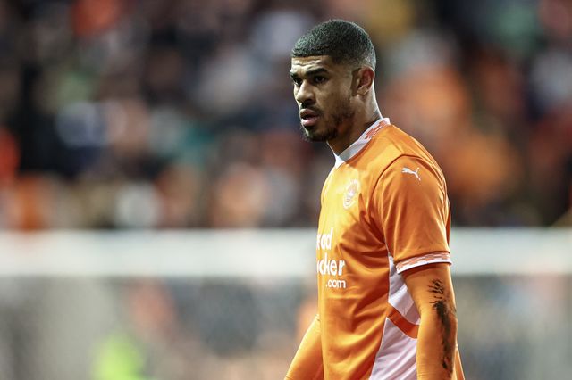 Ashley Fletcher of Blackpool  during the Sky Bet League 1 match Blackpool vs Reading at Bloomfield Road, Blackpool, United Kingdom, 1st April 2025

(Photo by Mark Cosgrove/News Images)