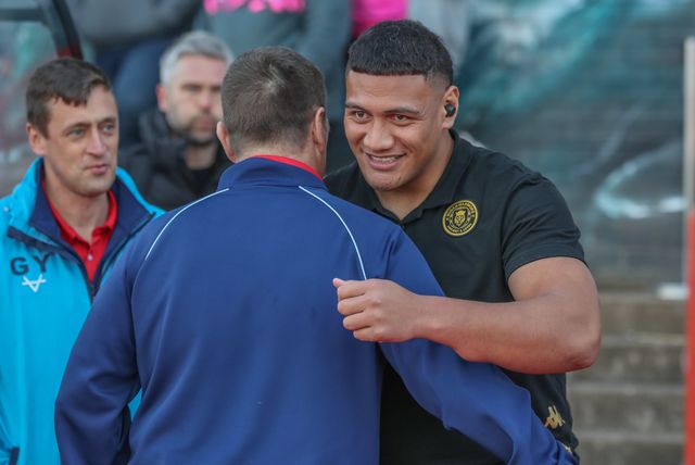 Patrick Mago of Wigan Warriors during the Betfred Super League Round 9 match Hull KR vs Wigan Warriors at Sewell Group Craven Park, Kingston upon Hull, United Kingdom, 26th April 2024

(Photo by Alfie Cosgrove/News Images)