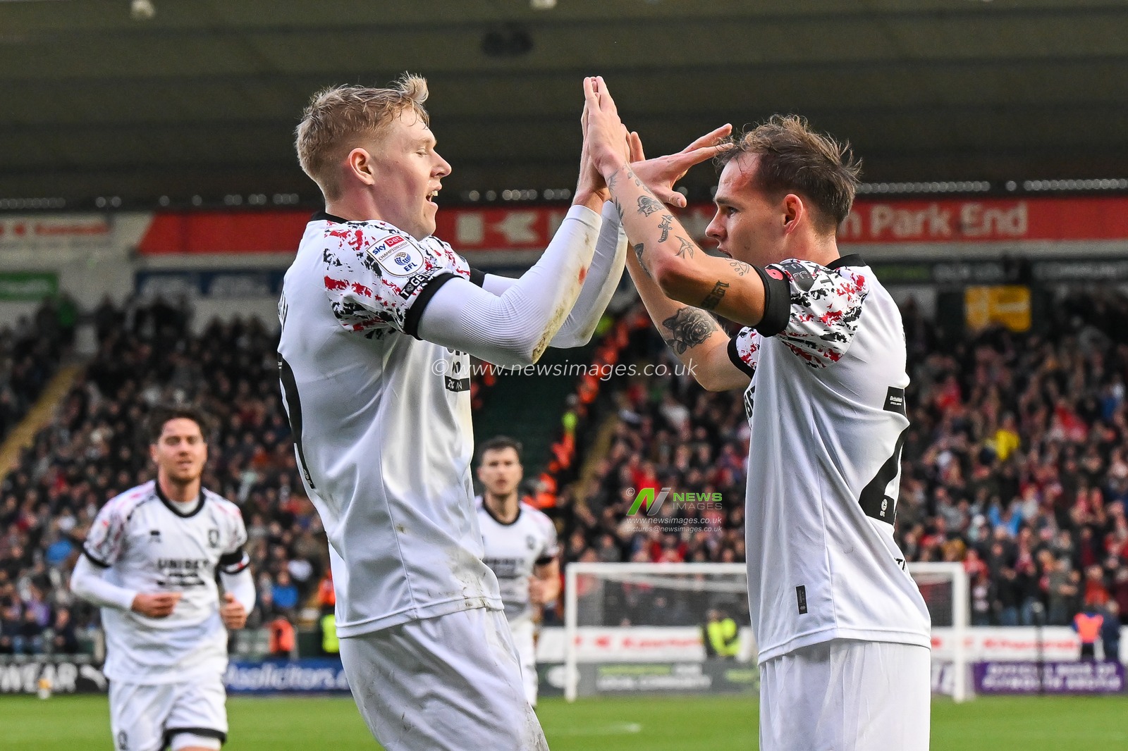 Lukas Engel #27 of Middlesbrough celebrates his goal to make it 0-1 during the Sky Bet Championship match Plymouth Argyle vs Middlesbrough at Home Park, Plymouth, United Kingdom, 4th November 2023

(Photo by Craig Thomas/News Images)