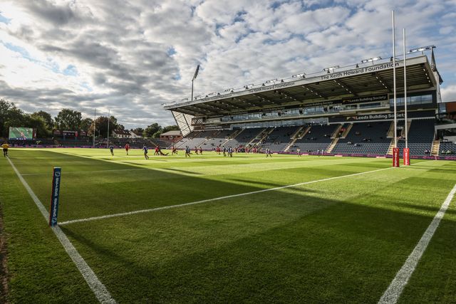 A general view of Headingley Stadium ahead of the Betfred Super League round 23 match Leeds Rhinos vs Hull KR at Headingley Stadium, Leeds, United Kingdom, 21st August 2025

(Photo by Alfie Cosgrove/News Images)
