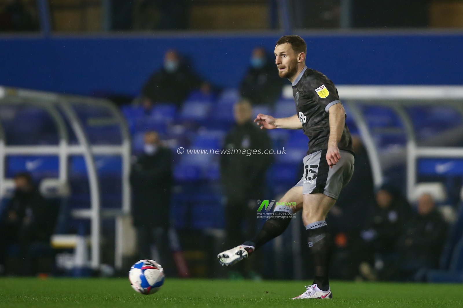 Tom Lees #15 of Sheffield Wednesday passes the ball