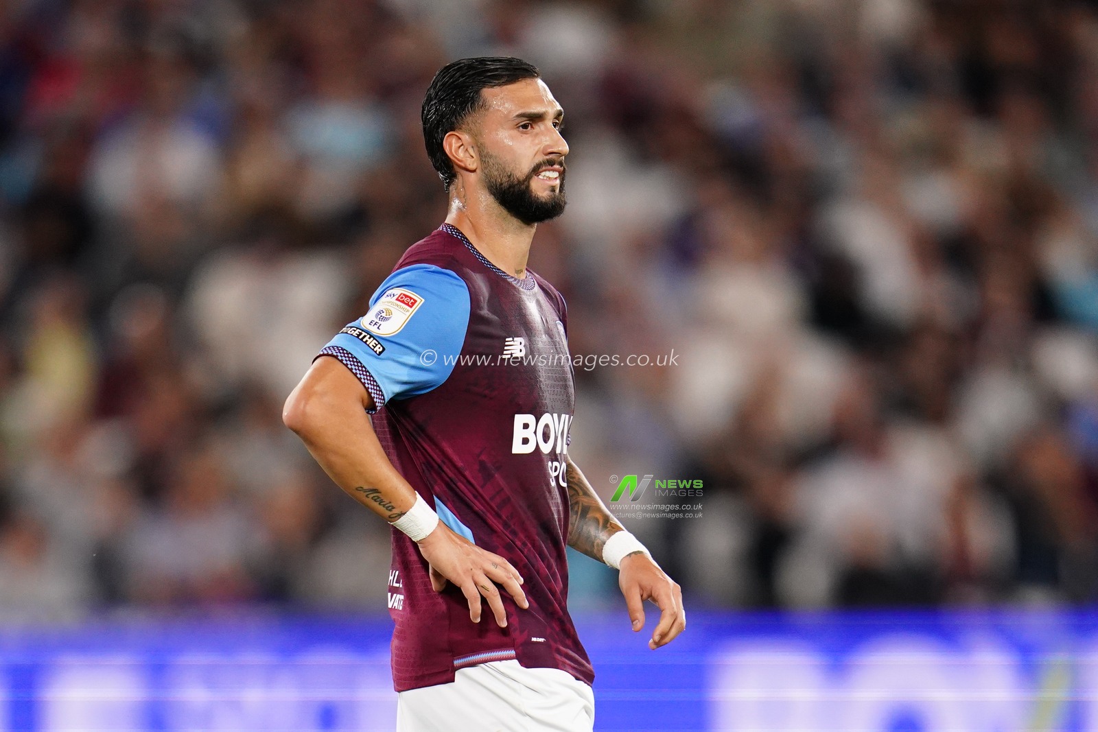 Valentin Castellanos of West Ham United during the Sky Bet Championship match West Ham United vs Wolverhampton Wanderers at London Stadium, London, United Kingdom on 01 September 2026

(Photo by Harvey Murphy/News Images)