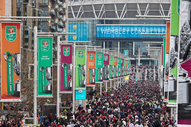 Arsenal fans during the Carabao Cup Final match Arsenal vs Manchester City at Emirates, London, United Kingdom on 22 March 2026

(Photo by Alfie Cosgrove/News Images)
