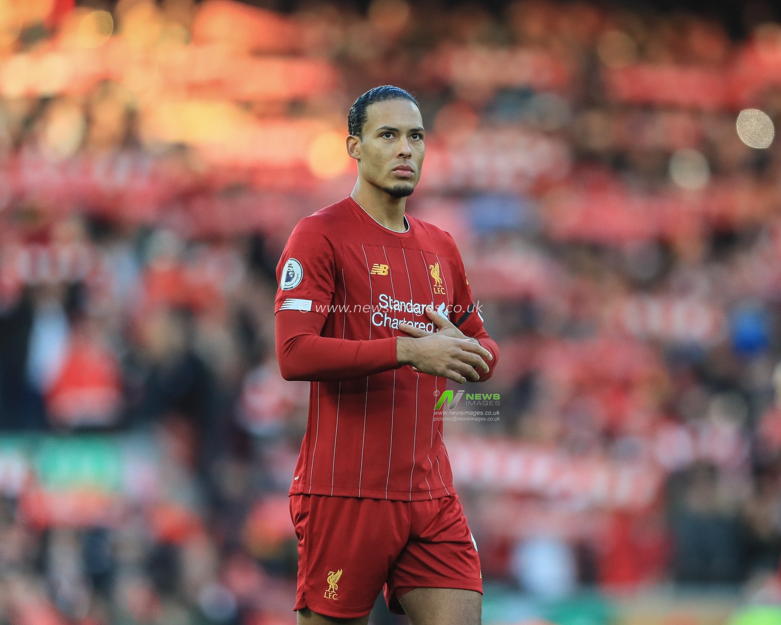 30th November 2019, Anfield, Liverpool, England; Premier League, Liverpool v Brighton and Hove Albion : Virgil van Dijk (4) of Liverpool during the game

Credit: Mark Cosgrove/News Images