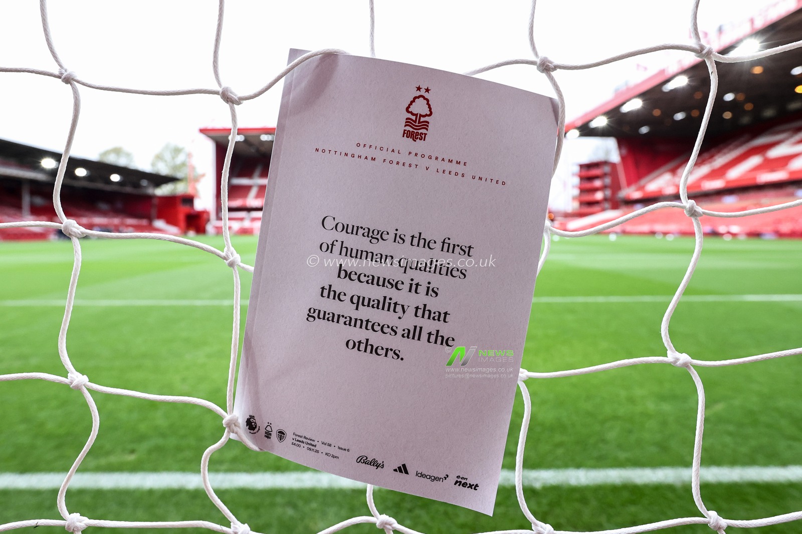The front cover of the match day programme during the Premier League match Nottingham Forest vs Leeds United at City Ground, Nottingham, United Kingdom, 9th November 2025

(Photo by Alfie Cosgrove/News Images)

*** GER AUT SUI OUT ***