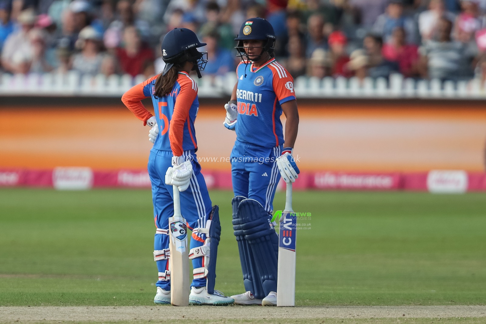Jemimah of India and Harmanpreet Kaur of India chat during the 2nd Vitality IT20 England Women vs India Women at Seat Unique Stadium, Bristol, United Kingdom, 1st July 2025

(Photo by Izzy Poles/News Images)