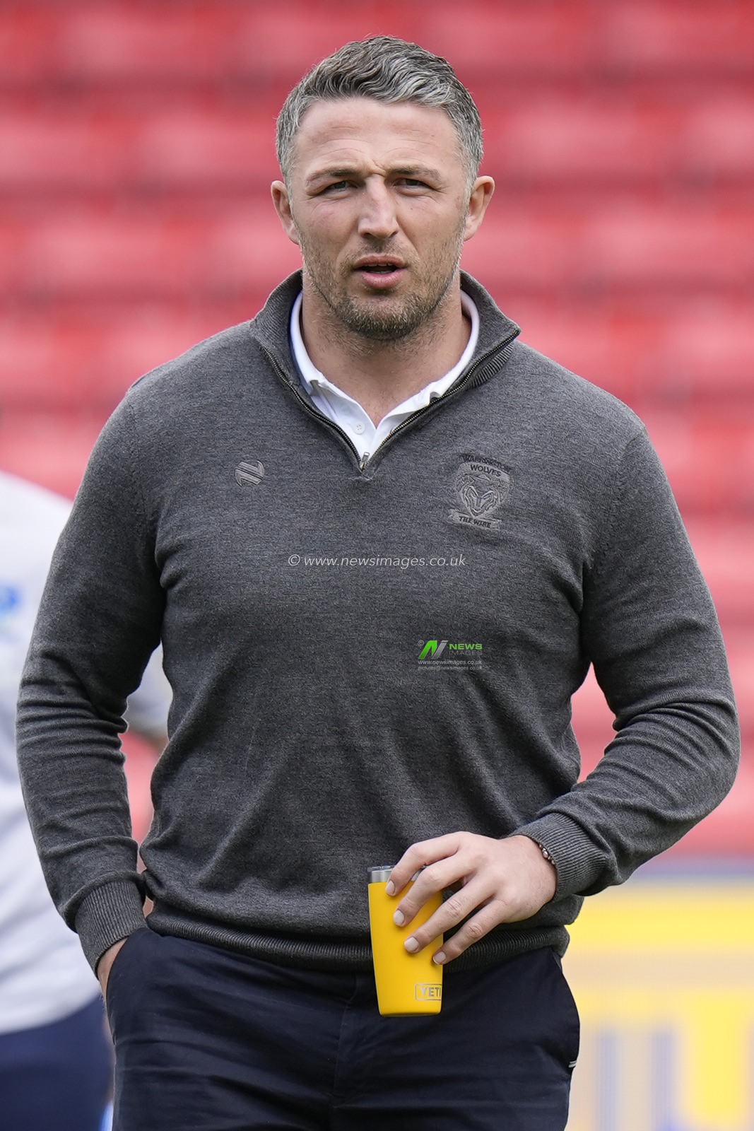 Sam Burgess, Head Coach of Warrington Wolves inspects the pitch before Betfred Super League Round 9 match Salford Red Devils vs Warrington Wolves at Salford Community Stadium, Eccles, United Kingdom, 27th April 2024

(Photo by Steve Flynn/News Images)