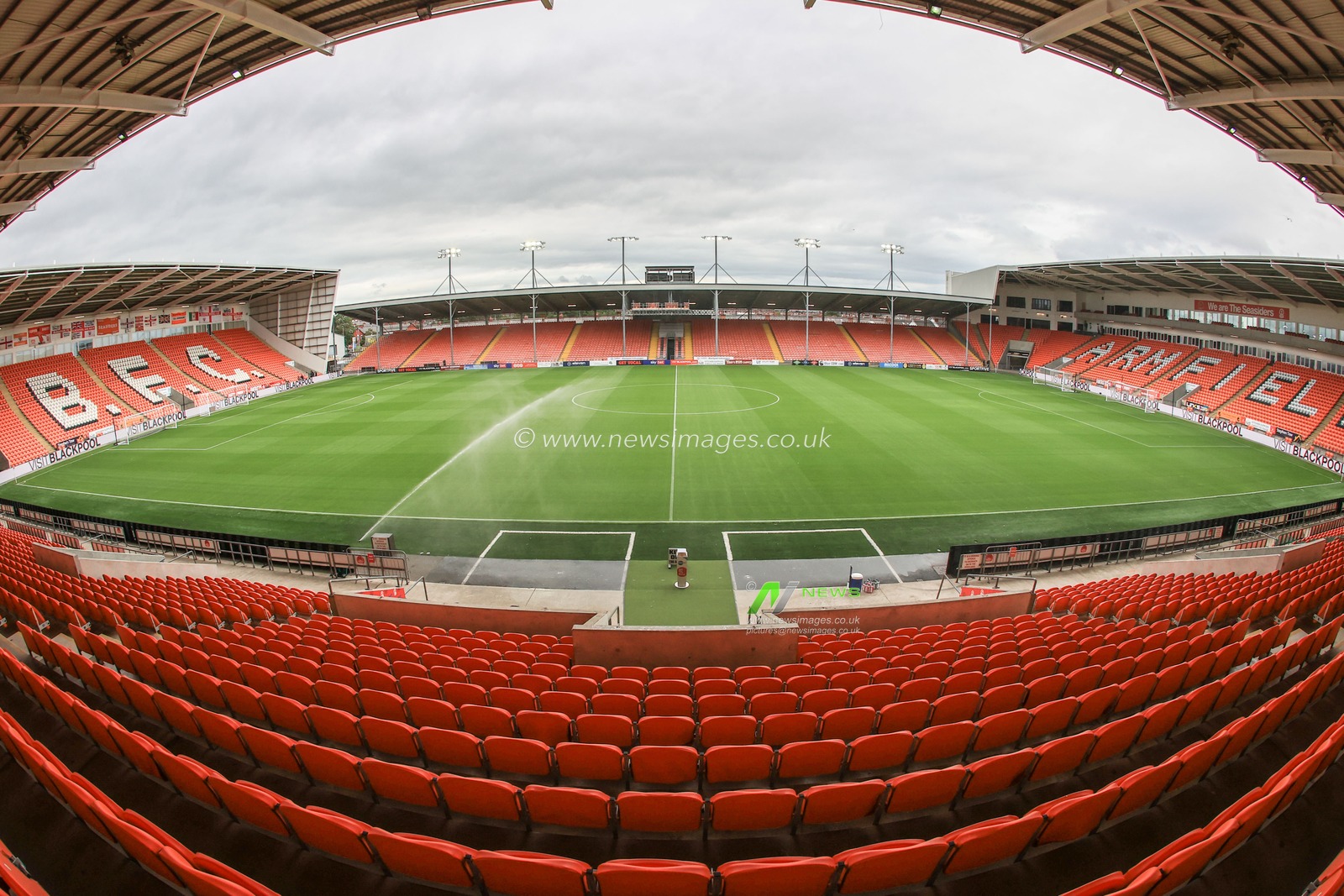 A general view of Bloomfield Road ahead of this evenings Carabao Cup game,  Blackpool v Middlesbrough