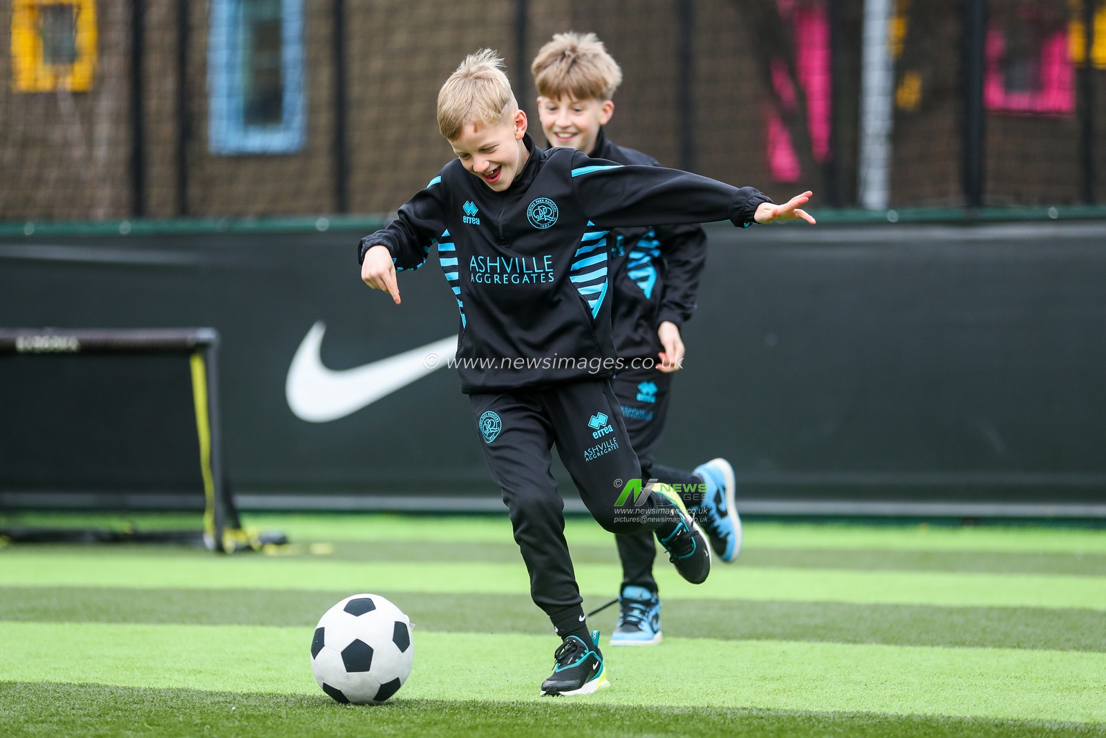 Fans play football prior to the Sky Bet Championship match Queens Park Rangers vs Preston North End at Matrade Loftus Road, London, United Kingdom, 21st December 2024

(Photo by Izzy Poles/News Images)