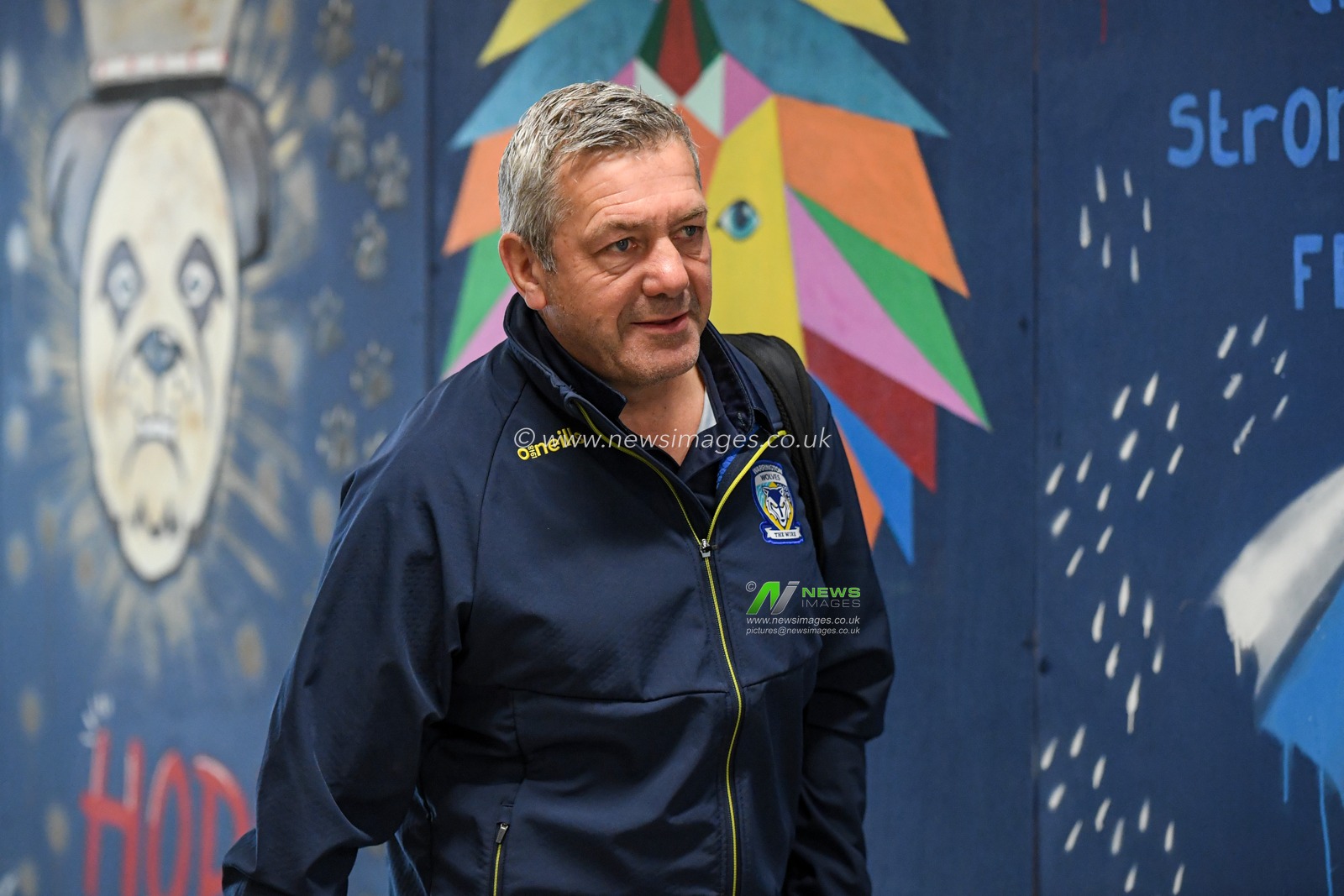 Daryl Powell Head Coach of Warrington Wolves arrives at the Halliwell Jones Stadium for the game against Huddersfield Giants