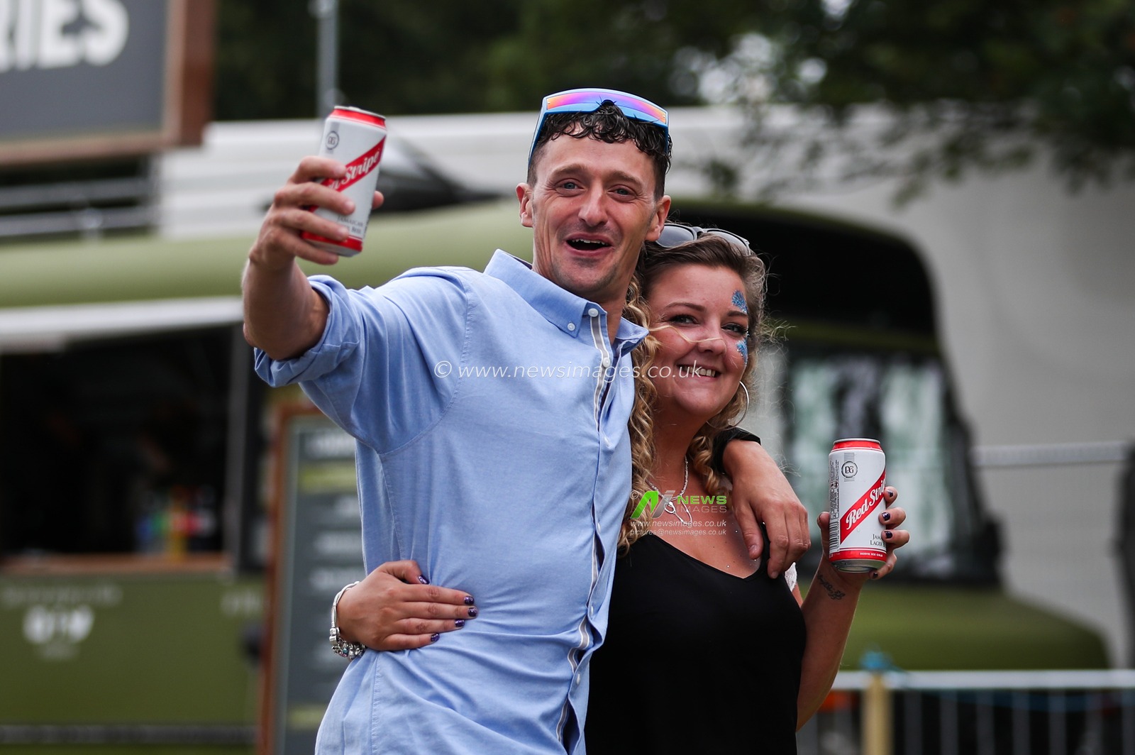 Festival goers arrive during Day One of Tramlines Festival