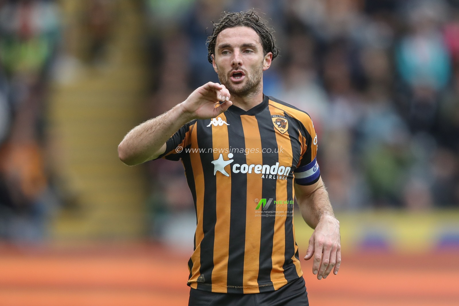 Lewis Coyle of Hull City during the Sky Bet Championship match Hull City vs Millwall at MKM Stadium, Hull, United Kingdom, 24th August 2024

(Photo by Alfie Cosgrove/News Images)