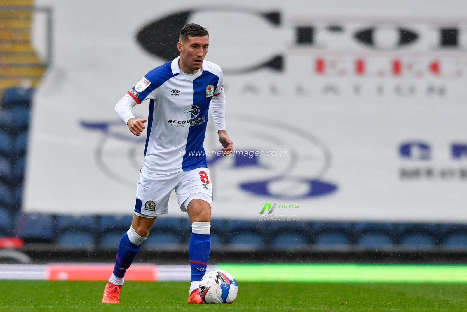 Joe Rothwell (8) of Blackburn Rovers in action during the game