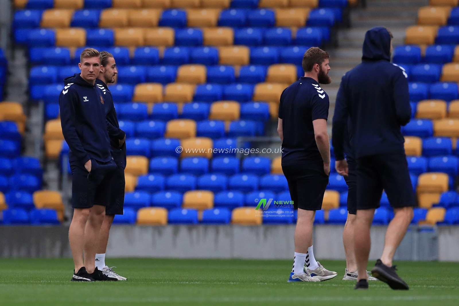 Harvey Lintott #20 of Northampton Town and Louis AppÃ©rÃ© #9 of Northampton Town inspect the pitch prior to the Sky Bet League 2 match AFC Wimbledon vs Northampton Town at Cherry Red Records Stadium, Merton, United Kingdom, 13th September 2022

(Photo by Carlton Myrie/News Images)
