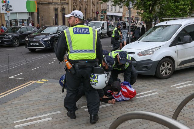 Anti-racism protest Barnsley Town Centre