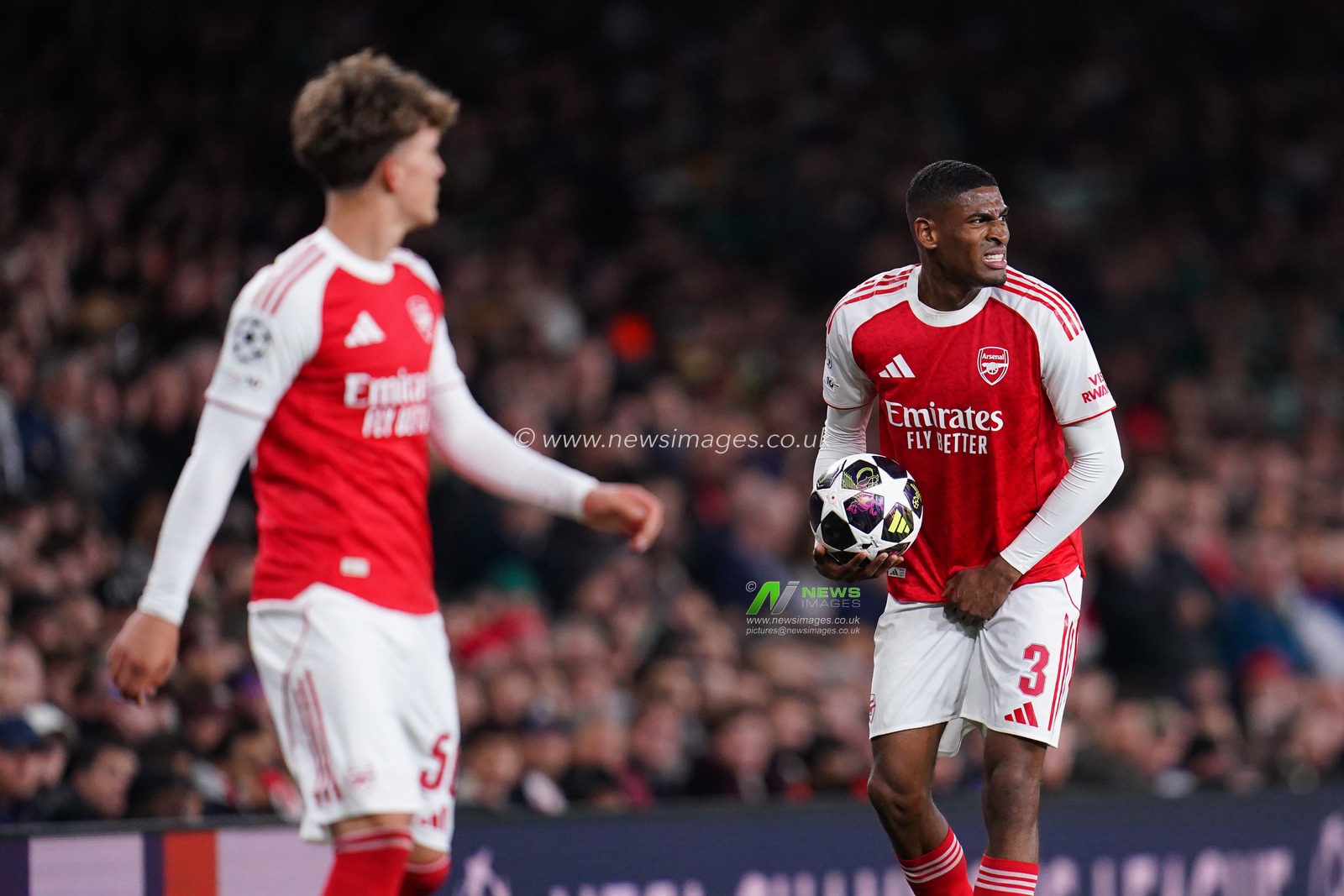 Cristhian Mosquera of Arsenal during the UEFA Champions League Quarter Finals match Arsenal vs Sporting CP at Arsenal stadium, London, United Kingdom on 15 April 2026

(Photo by Harvey Murphy/News Images)
