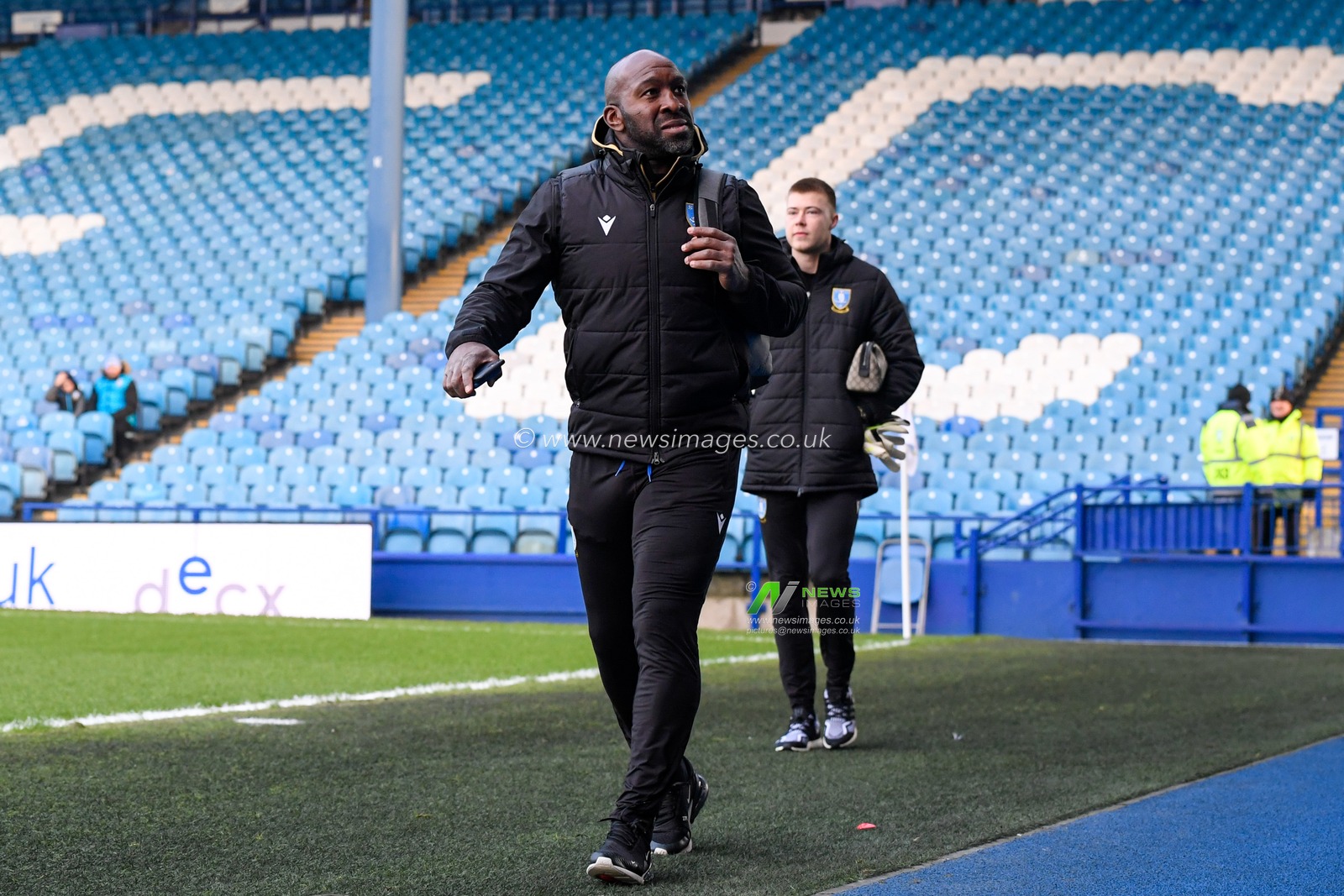 Darren Moore manager of Sheffield Wednesday arrives at Hillsborough for the game against Plymouth Argyle