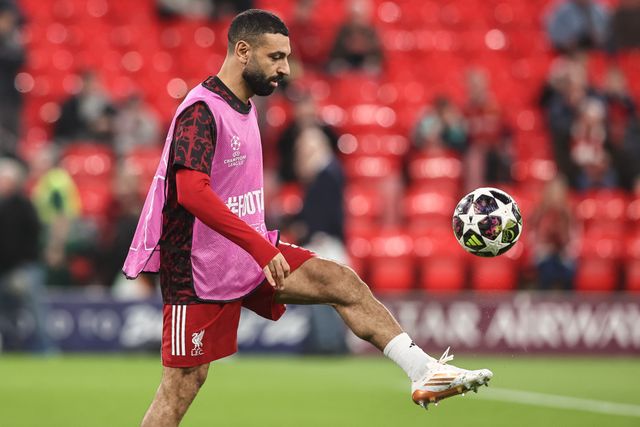 Mohamed Salah of Liverpool doing kick-ups in the pregame warmup session during the UEFA Champions League last 16 second leg match Liverpool vs Galatasaray at Anfield, Liverpool, United Kingdom on 18 March 2026

(Photo by Alfie Cosgrove/News Images)