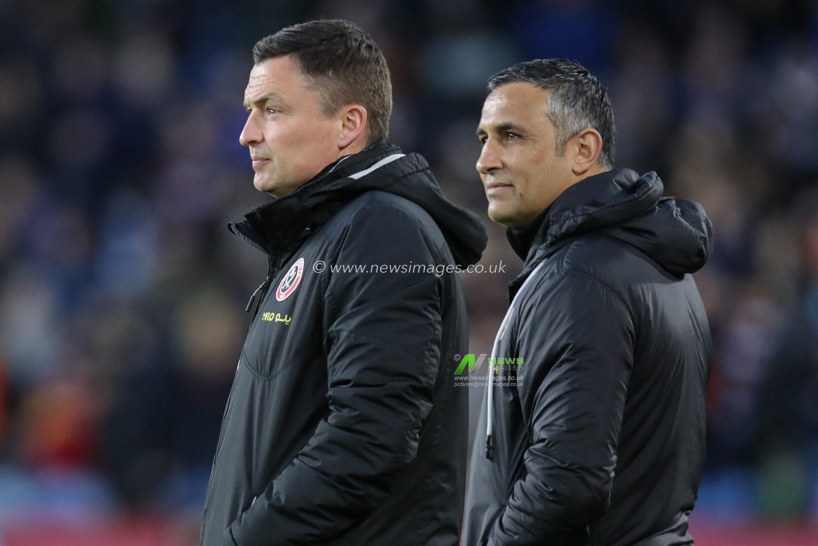 Paul Heckingbottom manager of Sheffield United and Jack Lester during the Sky Bet Championship match Burnley vs Sheffield United at Turf Moor, Burnley, United Kingdom, 10th April 2023

(Photo by James Heaton/News Images)