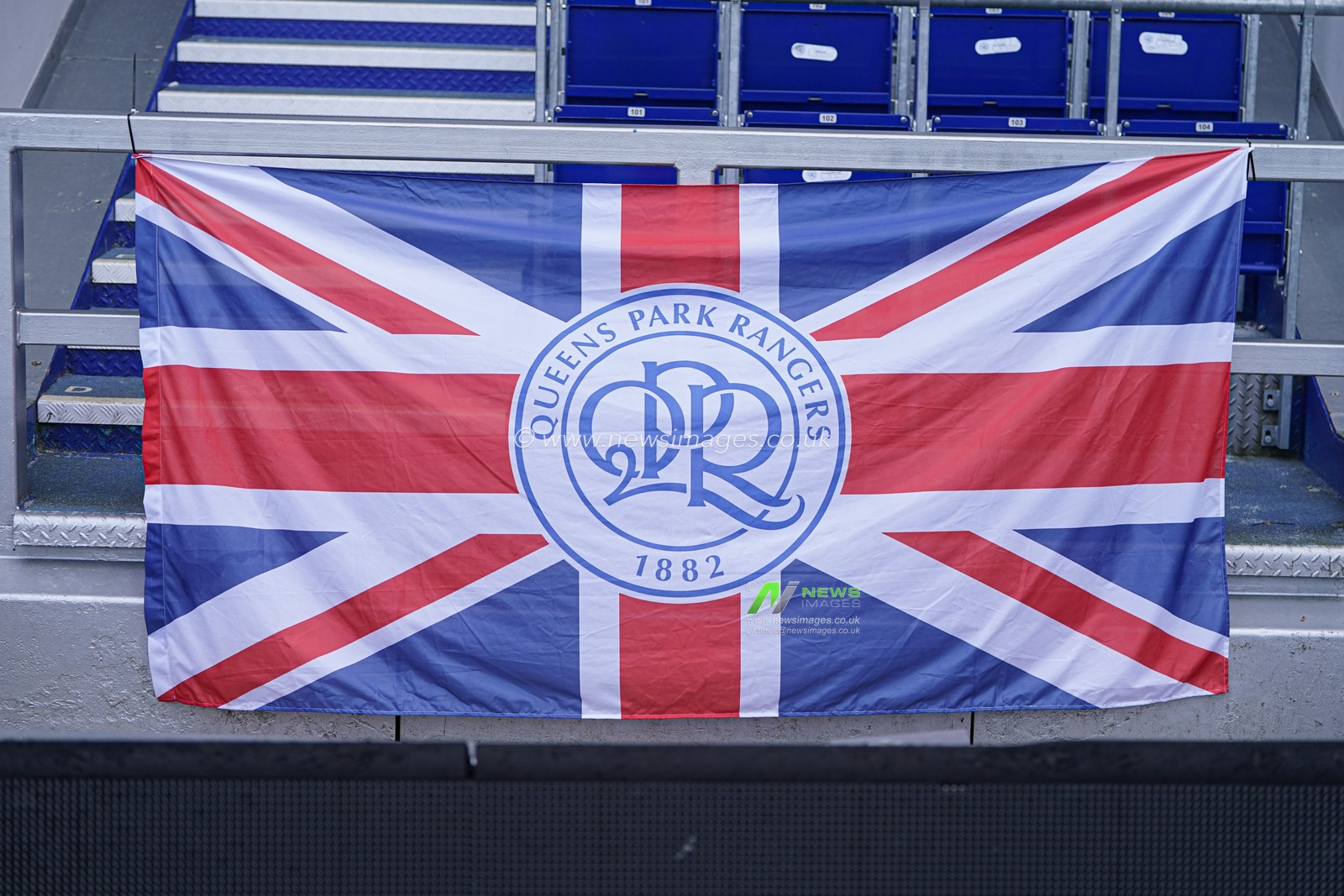 Queens park rangers flag ahead of the Sky Bet Championship match Queens Park Rangers vs Leeds United at Kiyan Prince Foundation Stadium, London, United Kingdom, 15th March 2025

(Photo by Harvey Murphy/News Images)