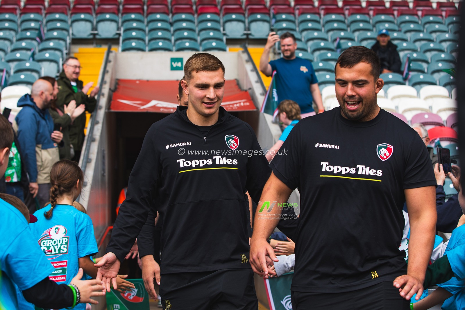 Jack van Poortvliet of Leicester Tigers before the Gallagher Premiership Play-off Semi-final Leicester Tigers vs Sale Sharks at Mattioli Woods Welford Road Stadium, Leicester, United Kingdom, 7th June 2025

(Photo by Craig Evans/News Images)