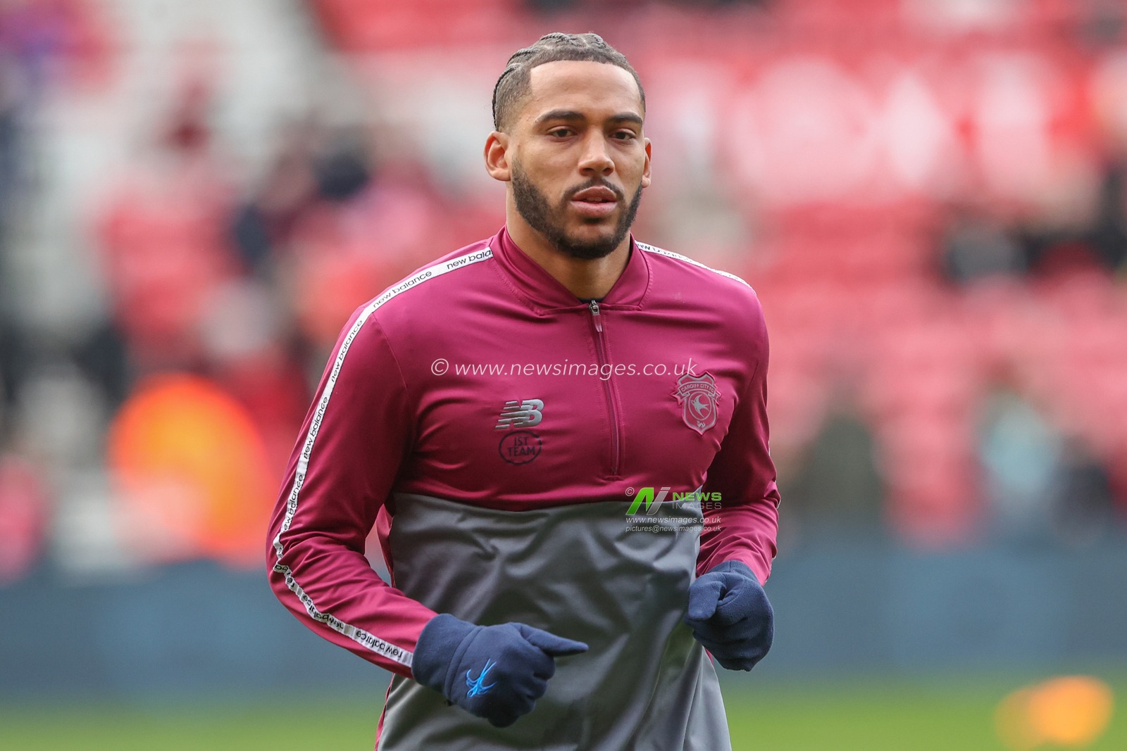 Andy Rinomhota of Cardiff City in the pregame warmup session during the Sky Bet Championship match Middlesbrough vs Cardiff City at Riverside Stadium, Middlesbrough, United Kingdom, 4th January 2025

(Photo by Alfie Cosgrove/News Images)