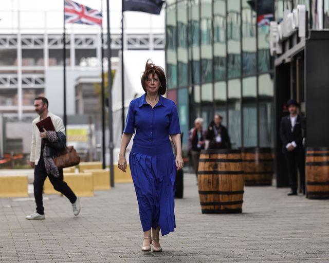 Rt Hon Lucy Powell MP, for the Labour Party Manchester Central arrives for conference during the Labour Party Annual Conference 2025 Day 4 at ACC, Liverpool, United Kingdom, 1st October 2025

(Photo by Mark Cosgrove/News Images)