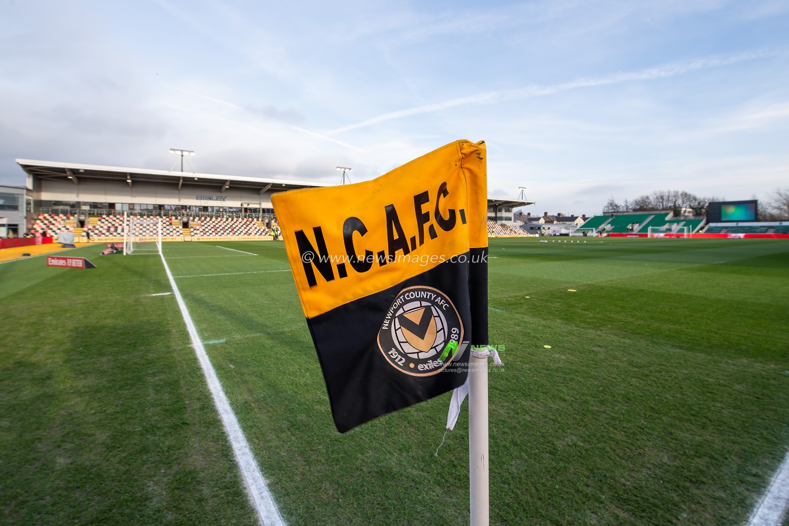 A general view of Rodney Parade, Home of Newport County, during the Emirates FA Cup Fourth Round match Newport County vs Manchester United at Rodney Parade, Newport, United Kingdom, 28th January 2024

(Photo by Craig Thomas/News Images)