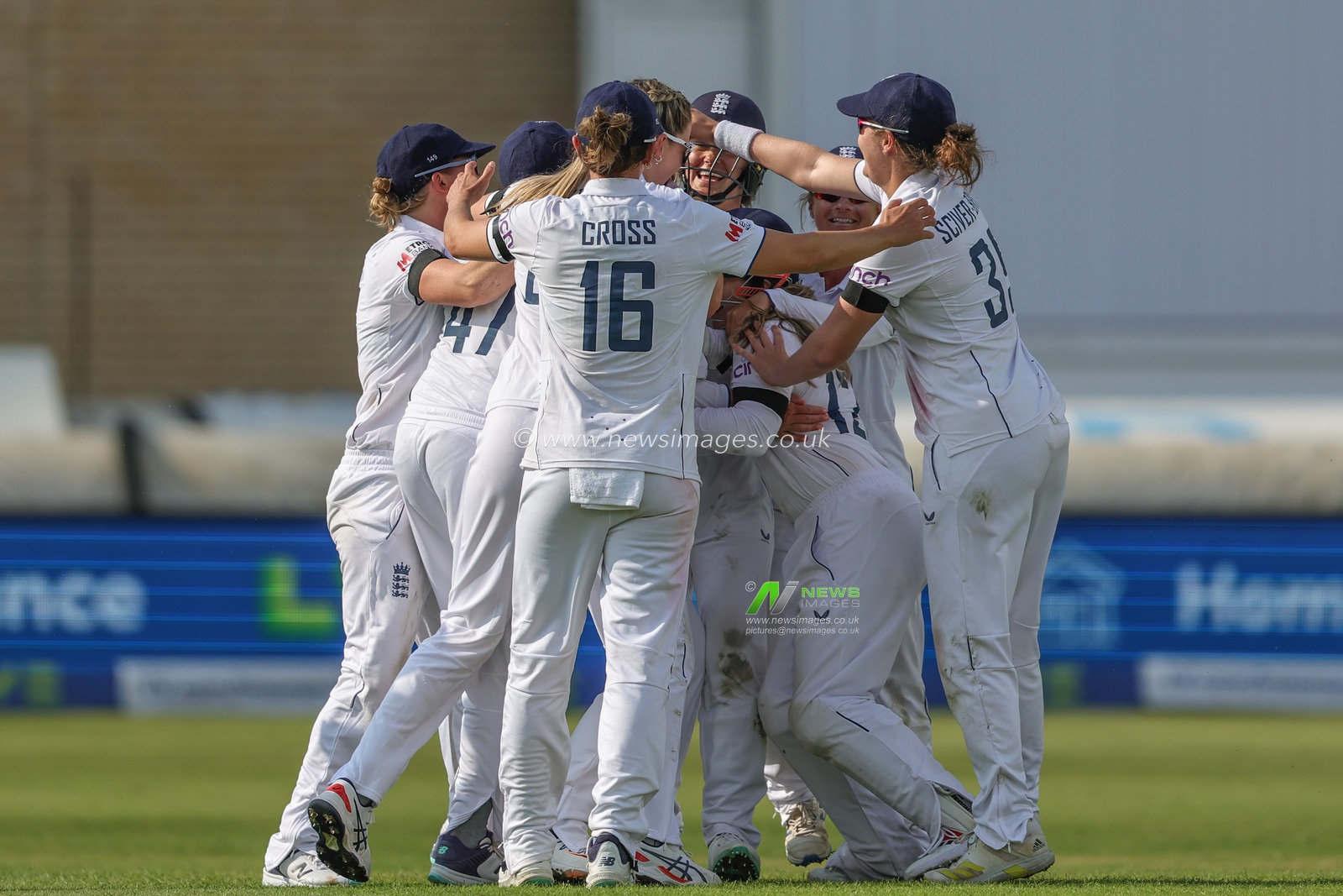 Sophie Ecclestone of England celebrates bowling out Alyssa Healy of Australia during the Metro Bank Women's Ashes 2023 match England vs Australia at Trent Bridge, Nottingham, United Kingdom, 22nd June 2023

(Photo by Mark Cosgrove/News Images)
