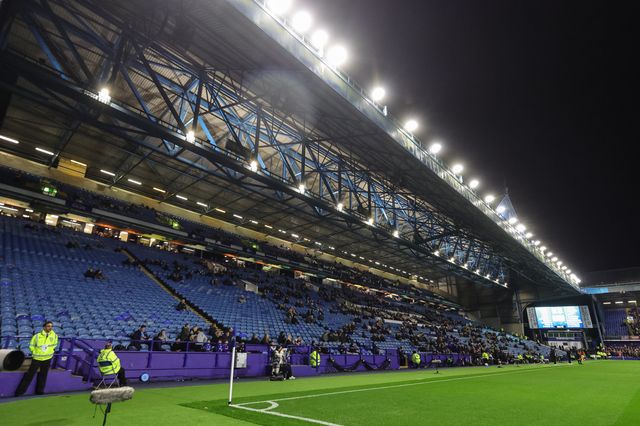 The home stands are empty as fans protest against Sheffield Wednesday owner Dejphon Chansiri during the Sky Bet Championship match Sheffield Wednesday vs Middlesbrough at Hillsborough, Sheffield, United Kingdom, 22nd October 2025

(Photo by Mark Cosgrove/News Images)