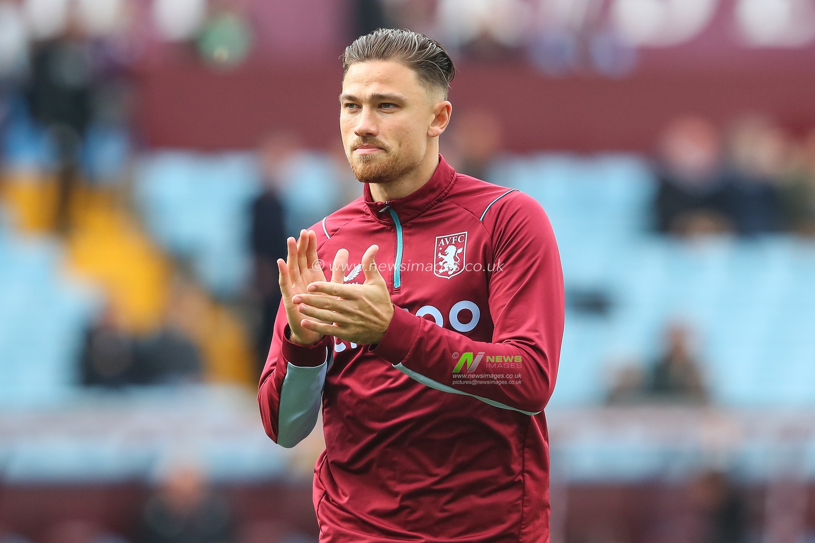 Matty Cash #2 of Aston Villa warming up ahead of the Premier League match Aston Villa vs Brentford at Villa Park, Birmingham, United Kingdom, 23rd October 2022

(Photo by Gareth Evans/News Images)