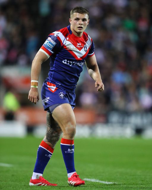 Cam Scott of Wakefield Trinity during the Betfred Super League  Round 7 match St Helens vs Wakefield Trinity at Totally Wicked Stadium, St Helens, United Kingdom, 11th April 2025

(Photo by Gareth Evans/News Images)