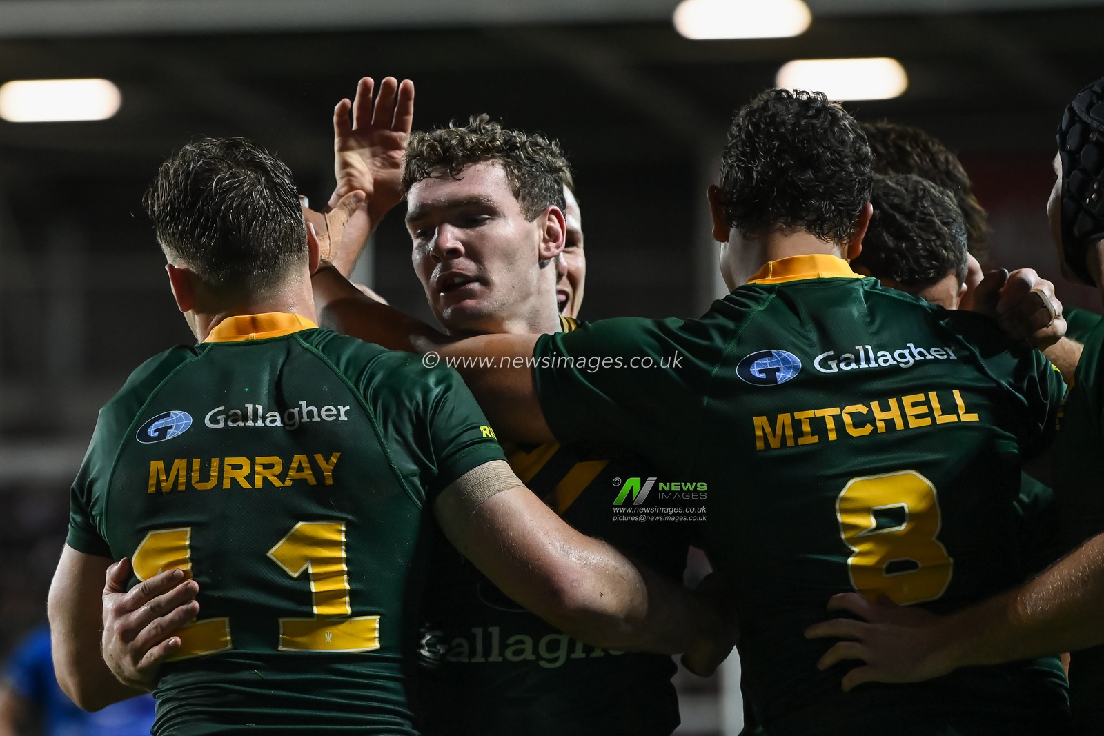 Liam Martin of Australia celebrates his try during the Rugby League World Cup 2021 match Australia vs Italy at Totally Wicked Stadium, St Helens, United Kingdom, 29th October 2022

(Photo by Craig Thomas/News Images)